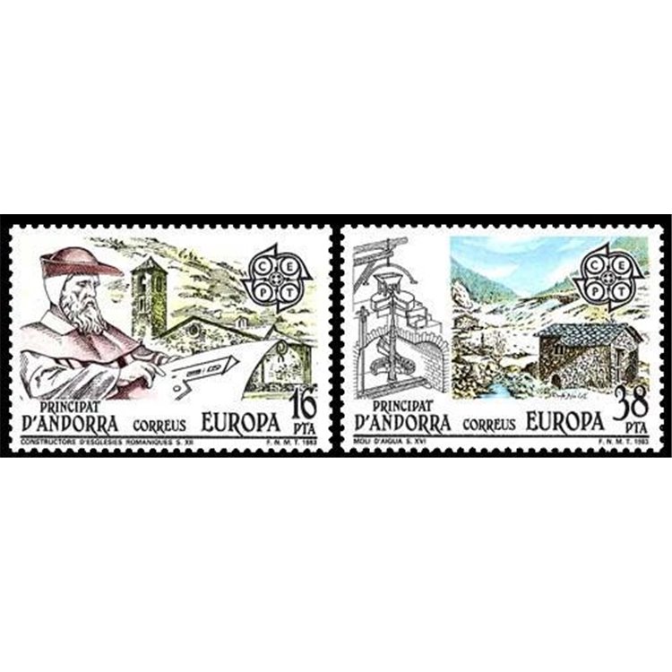 ANDORRA SPANISH 1983 Europe 2v MNH**