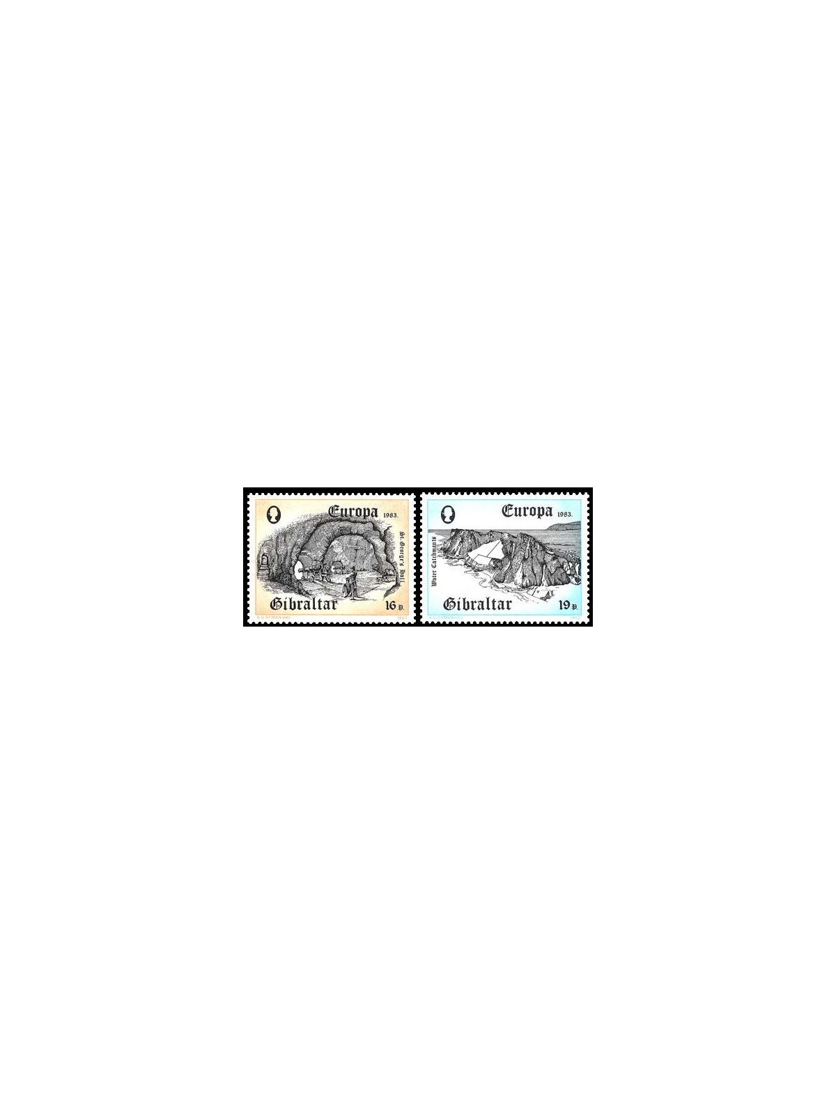 GIBRALTAR 1983 Europe 2v MNH**