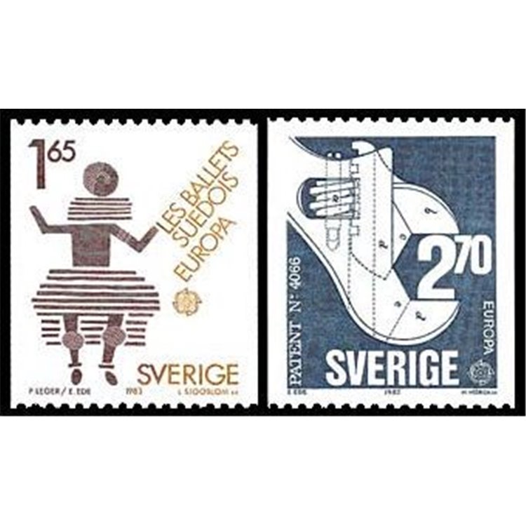 SVEZIA 1983 Europa 2v MNH**