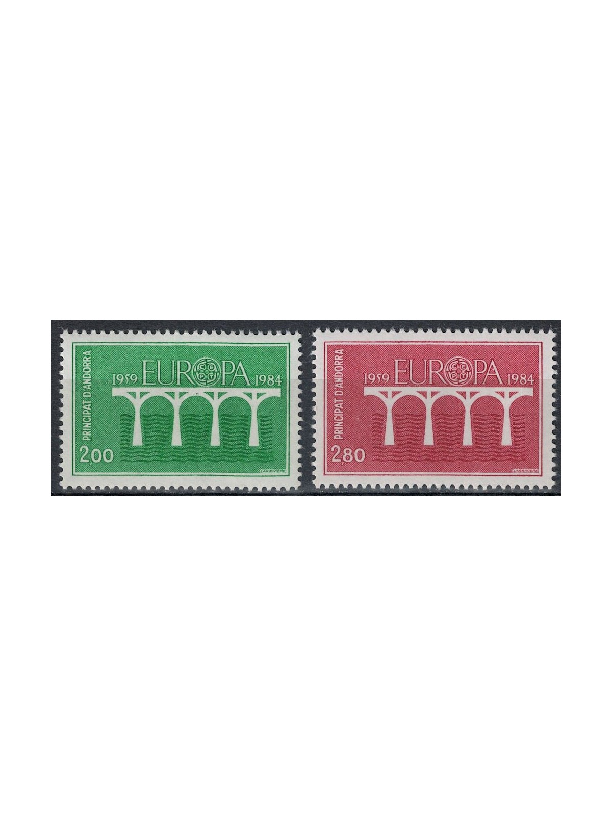 FRENCH ANDORRA 1984 Europe 2v MNH**