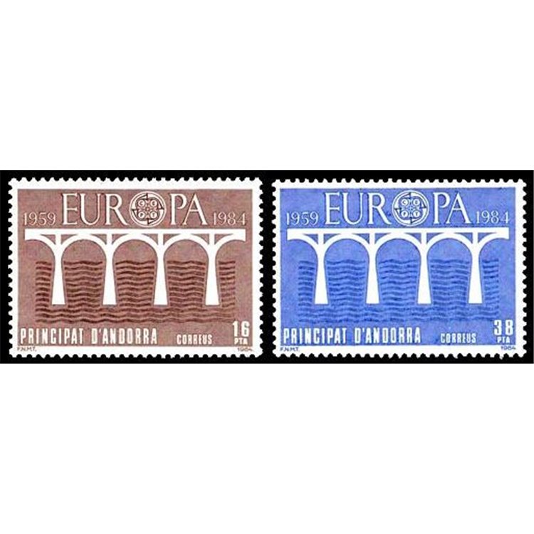 ANDORRA SPANISH 1984 Europe 2v MNH**