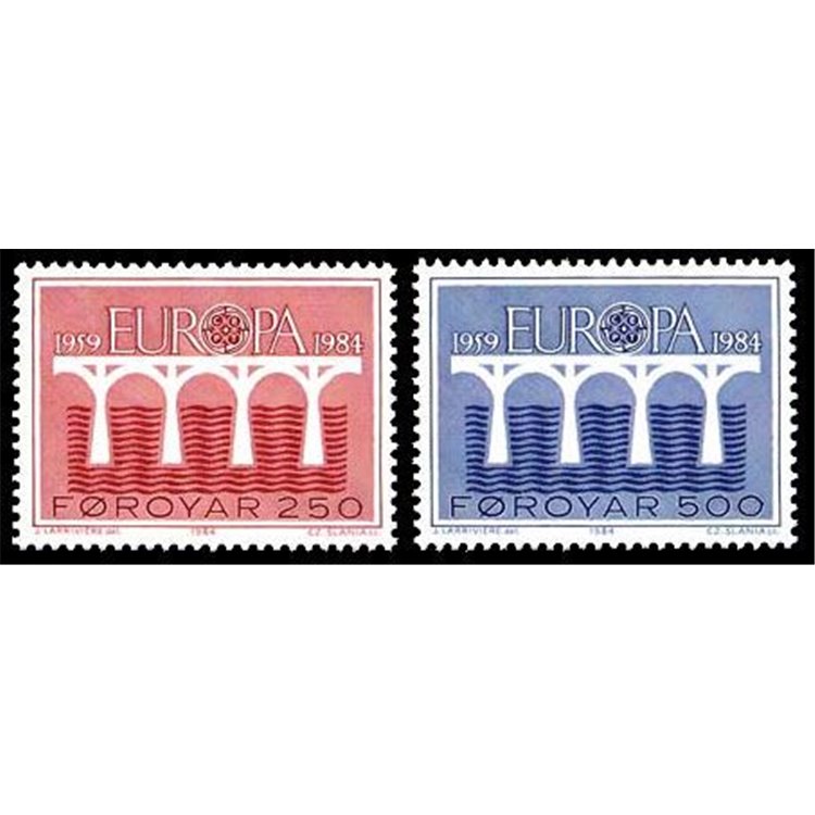 FAROE ISLANDS 1984 Europe 2v MNH**