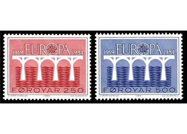 FAEROER 1984 Europa 2v MNH**