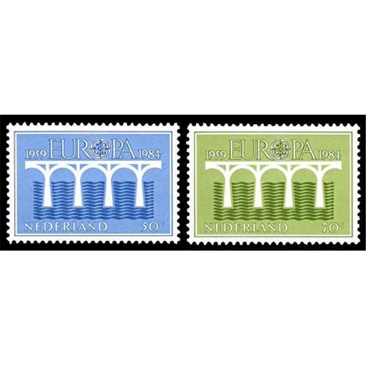 NETHERLANDS 1984 Europe 2v MNH**