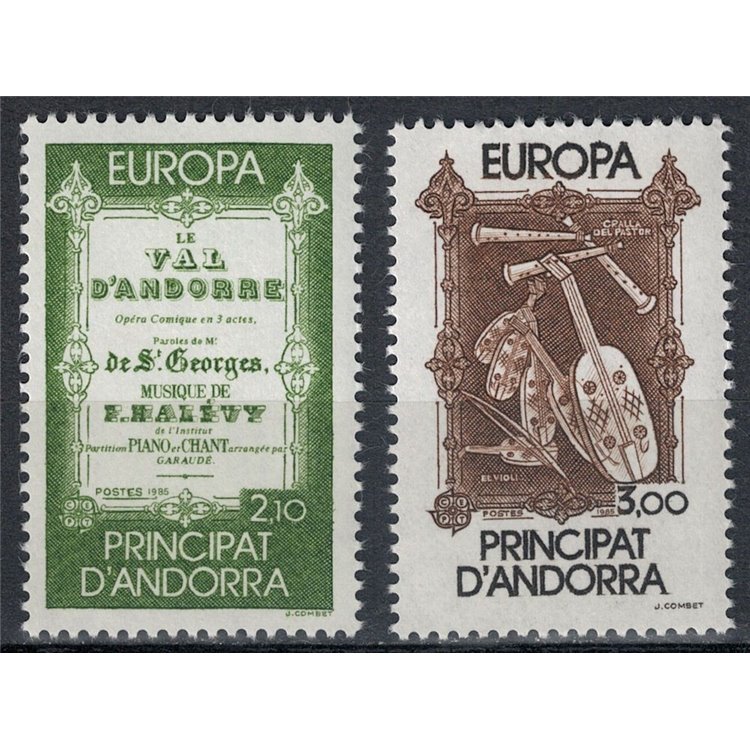 FRENCH ANDORRA 1985 Europe 2v MNH**