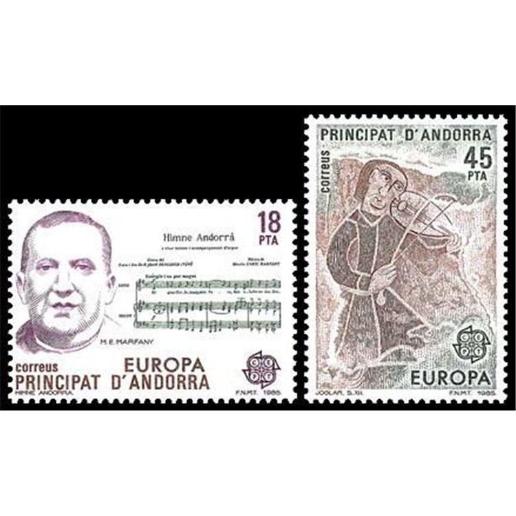 ANDORRA SPANISH 1985 Europe 2v MNH**