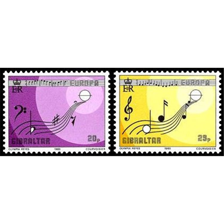 GIBRALTAR 1985 Europe 2v MNH**