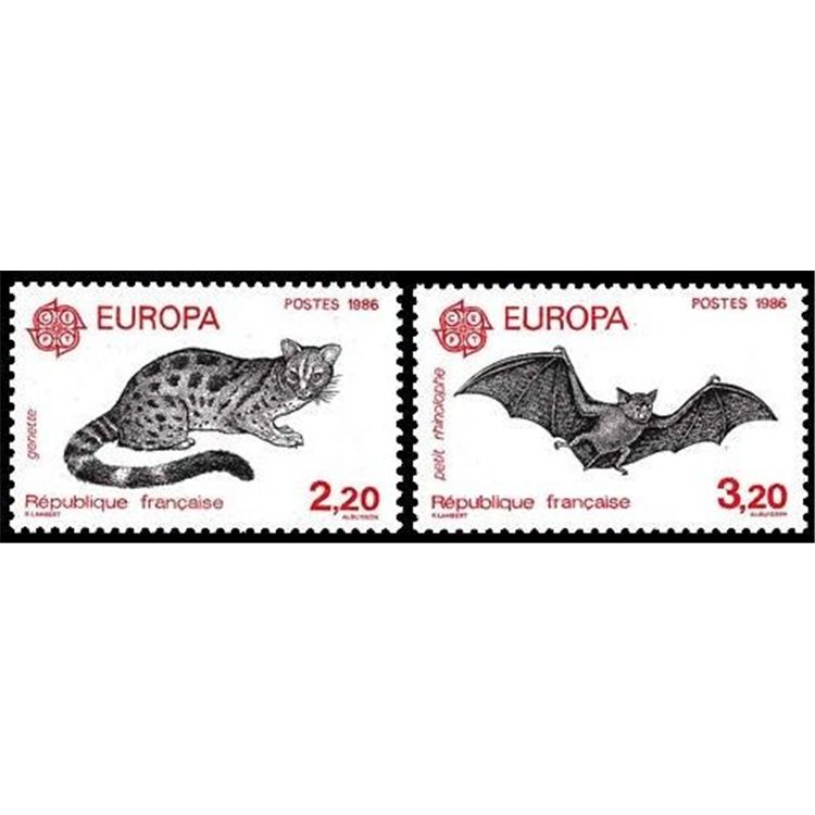 FRANCIA 1986 Europa 2v MNH**