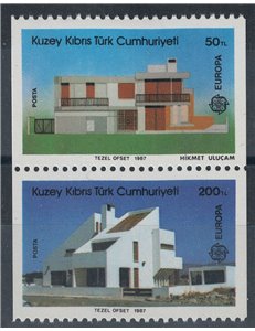 NORTHERN CYPRUS 1987 Europe (from booklet) 2v MNH**