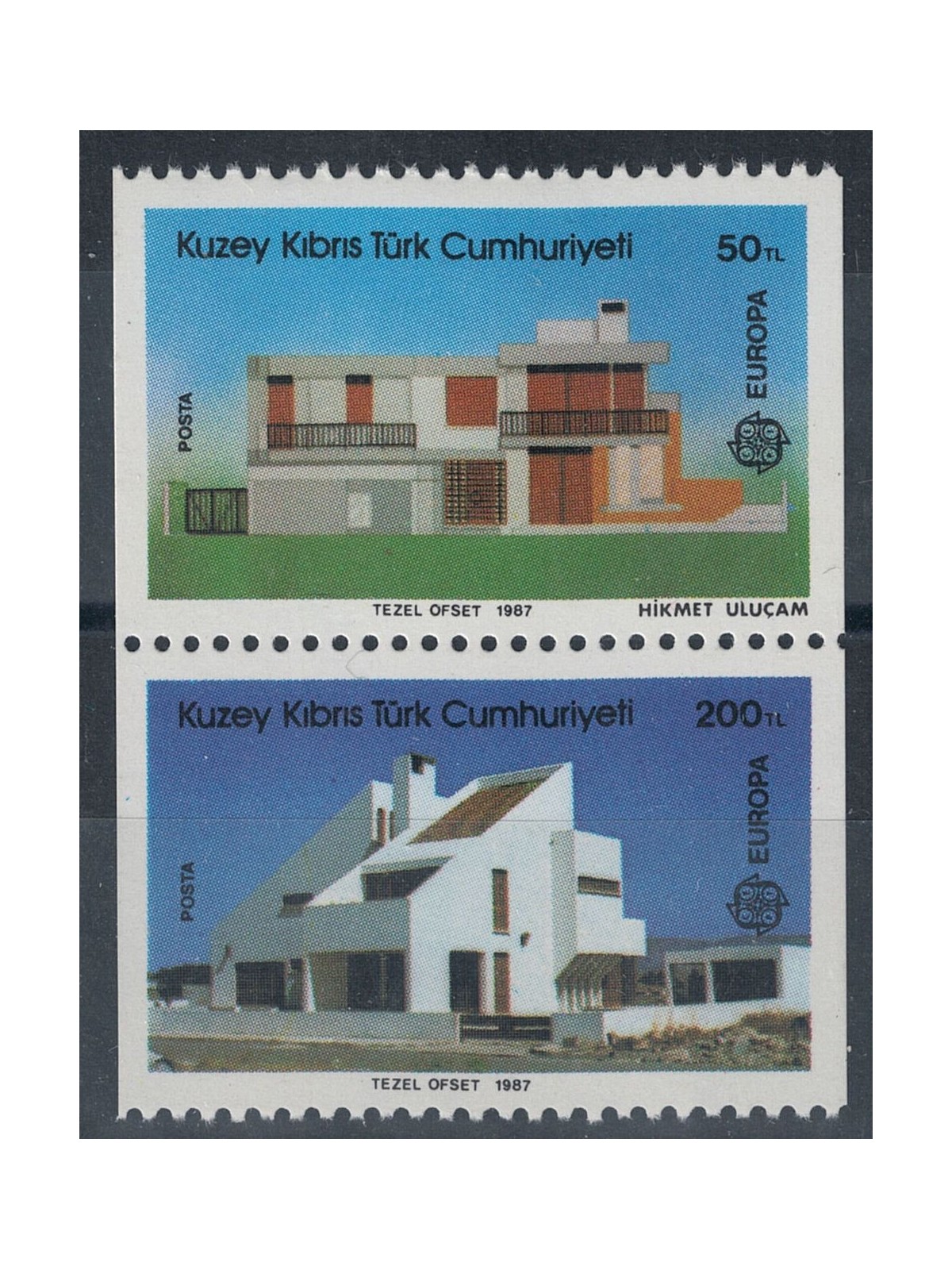NORTHERN CYPRUS 1987 Europe (from booklet) 2v MNH**