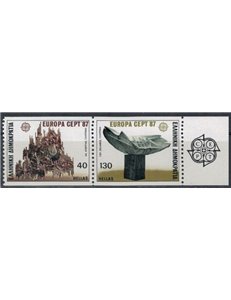GREECE 1987 Europe (from booklet) 2v MNH**