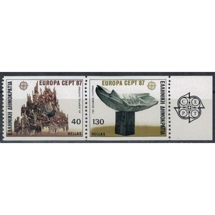 GREECE 1987 Europe (from booklet) 2v MNH**