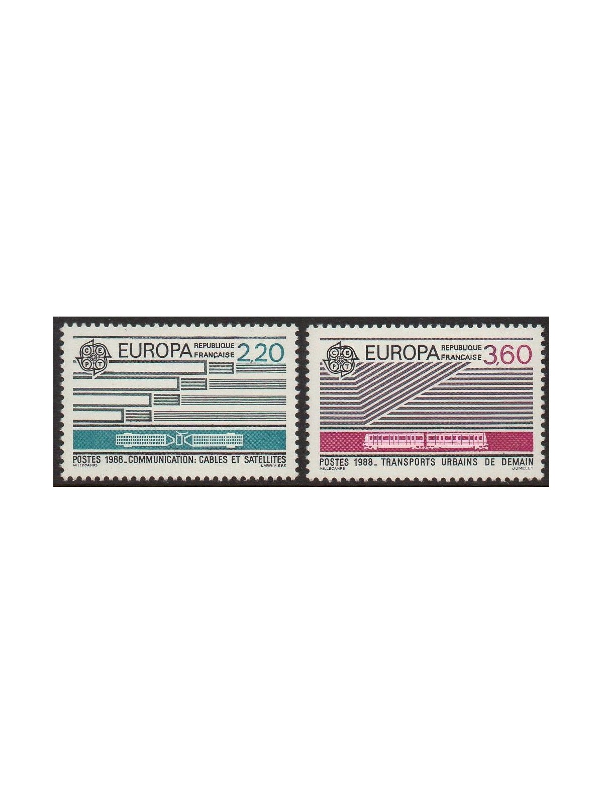 FRANCIA 1988 Europa 2v MNH**