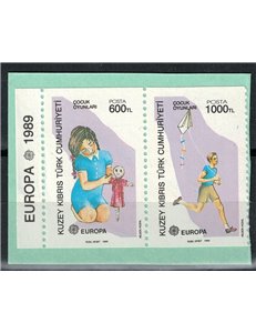 NORTHERN CYPRUS 1989 Europe (from booklet) 2v MNH**
