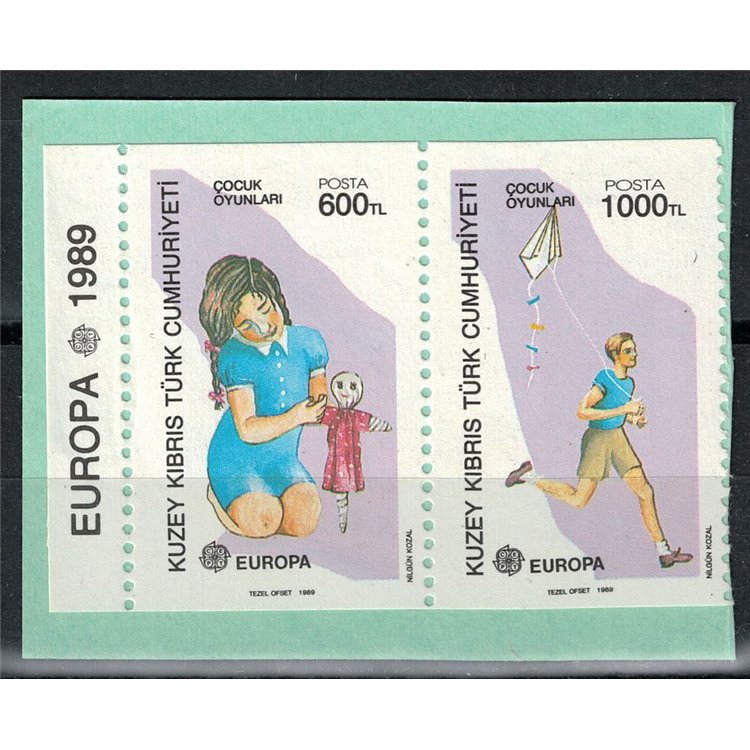 NORTHERN CYPRUS 1989 Europe (from booklet) 2v MNH**