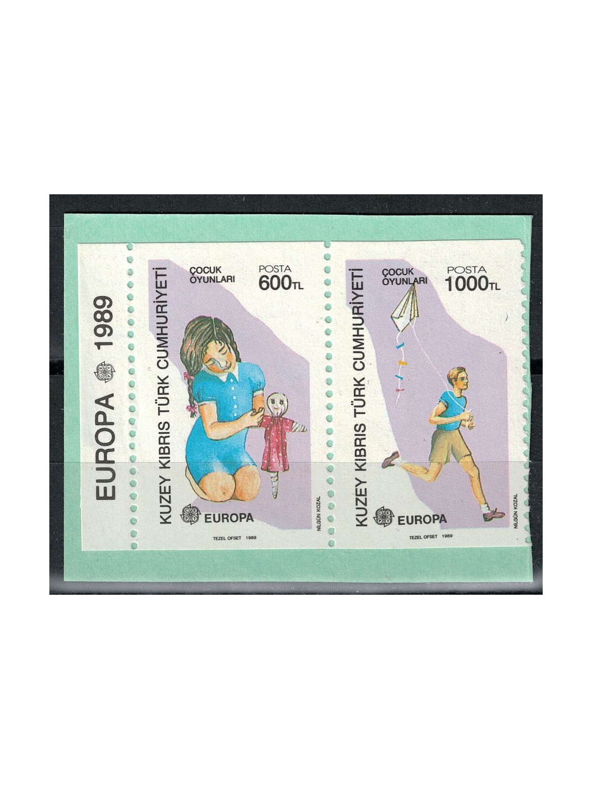 NORTHERN CYPRUS 1989 Europe (from booklet) 2v MNH**