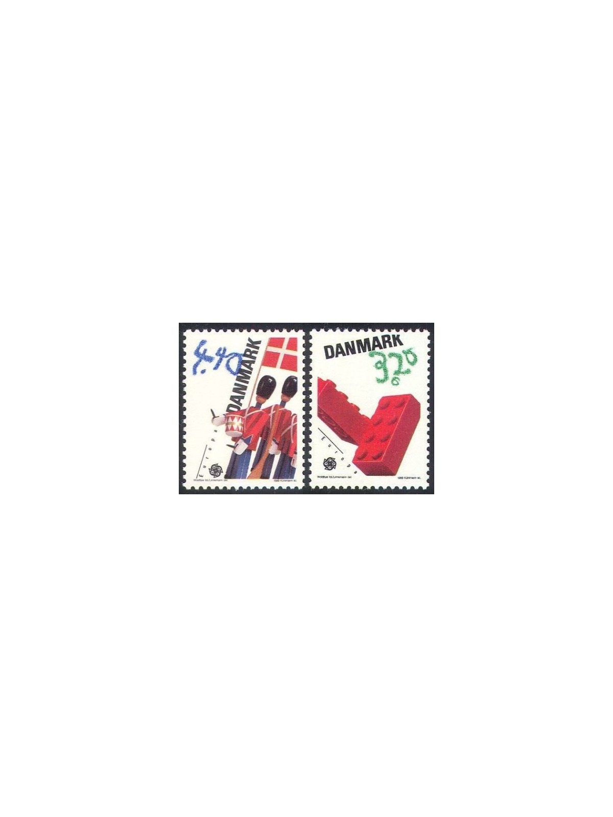 DENMARK 1989 Europe 2v MNH**