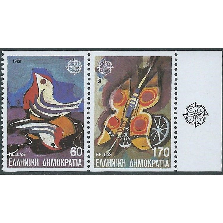 GRECIA 1989 Europa (da LB) 2v MNH**