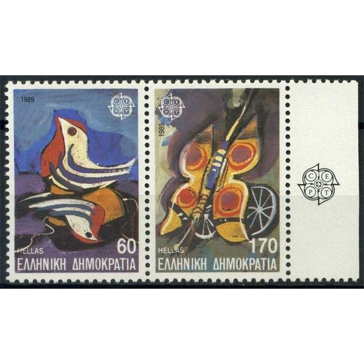 GRECIA 1989 Europa 2v MNH**