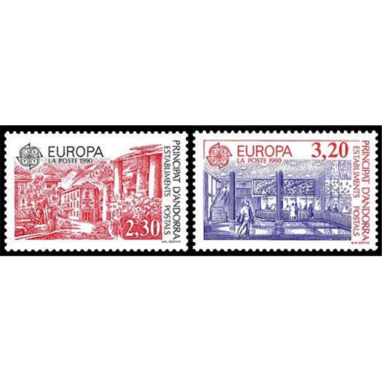 FRENCH ANDORRA 1990 Europe 2v MNH**