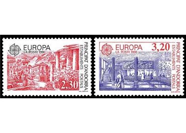 FRENCH ANDORRA 1990 Europe 2v MNH**