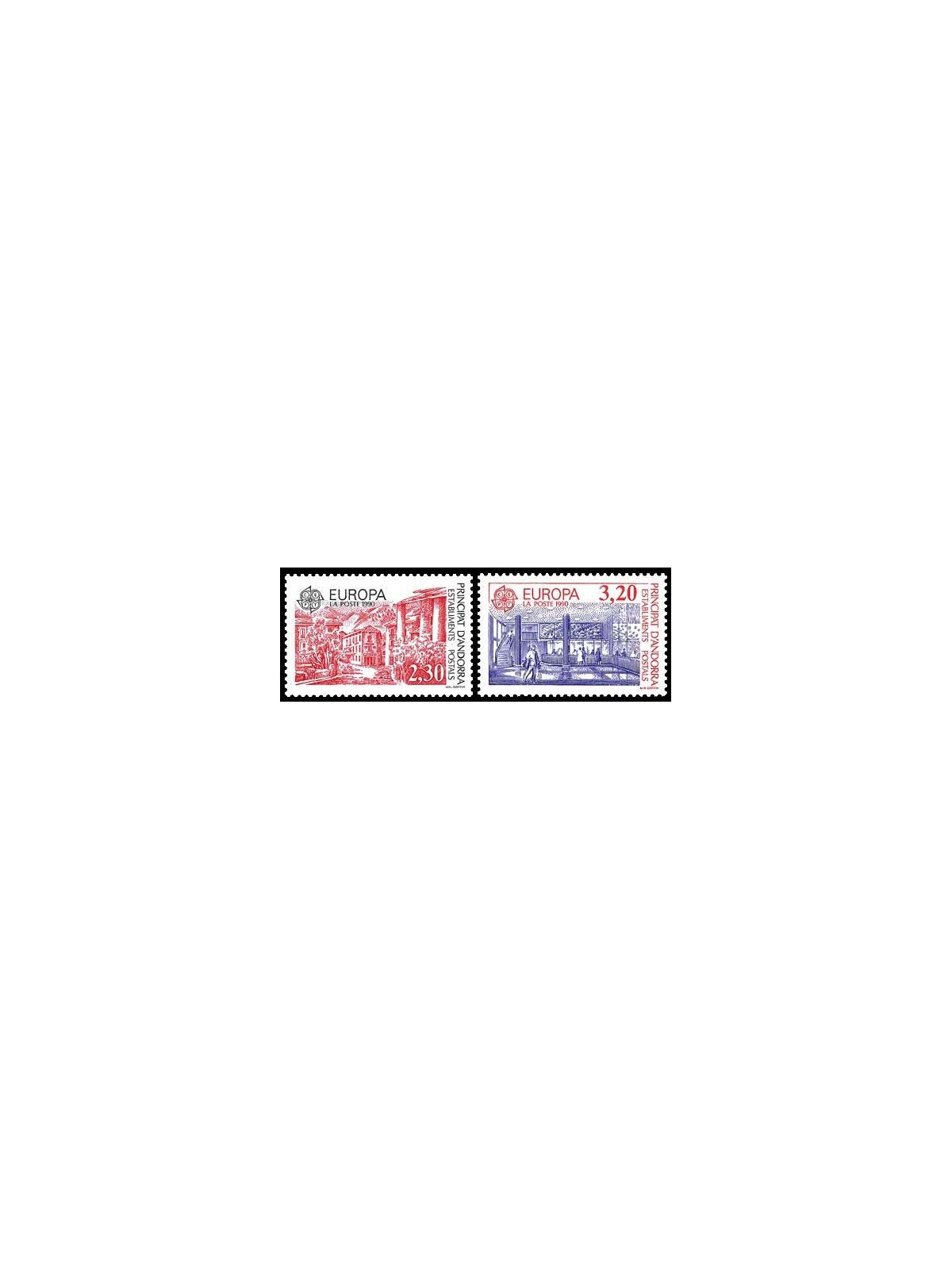 FRENCH ANDORRA 1990 Europe 2v MNH**