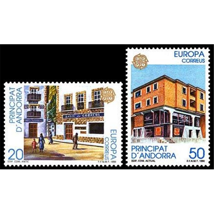 ANDORRA SPANISH 1990 Europe 2v MNH**