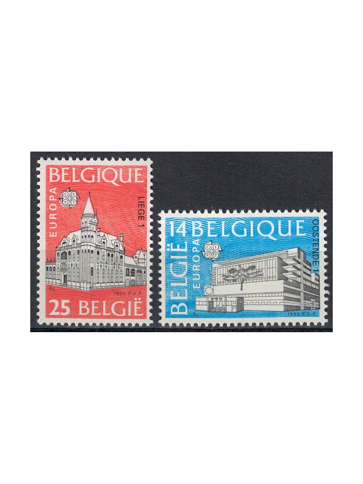 BELGIUM 1990 Europe 2v MNH**