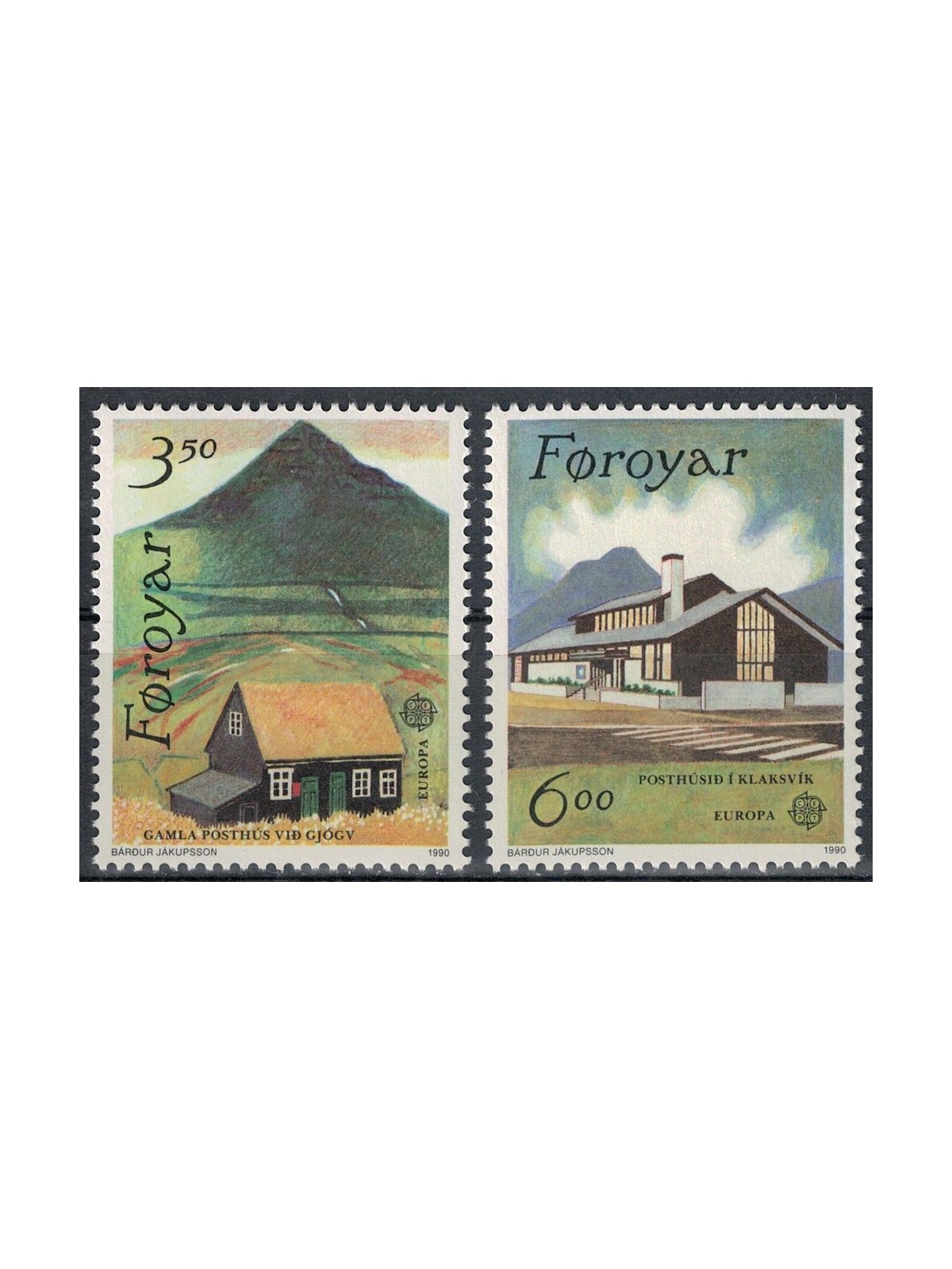 FAEROER 1990 Europa 2v MNH**