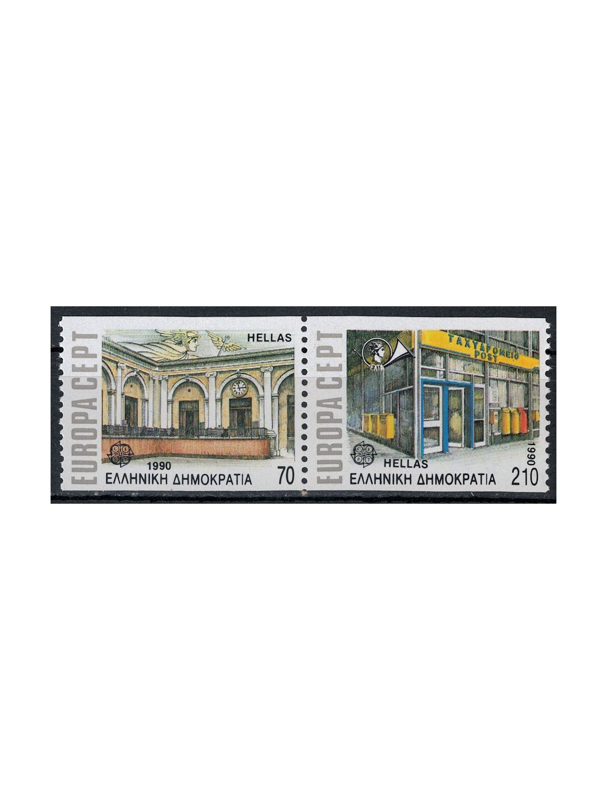 GREECE 1990 Europe (from booklet) 2v MNH**