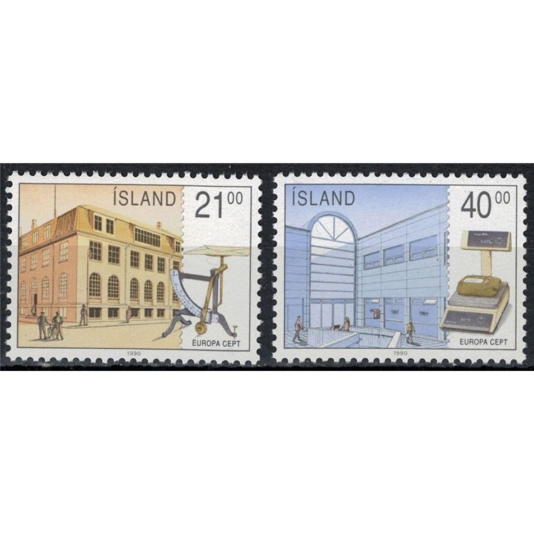 ISLANDA 1990 Europa 2v MNH**