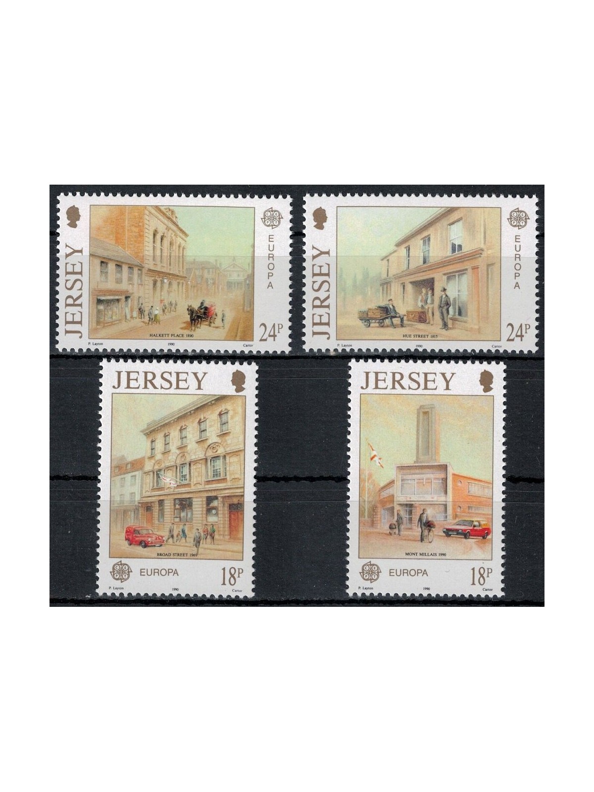 JERSEY 1990 Europe 4v MNH**