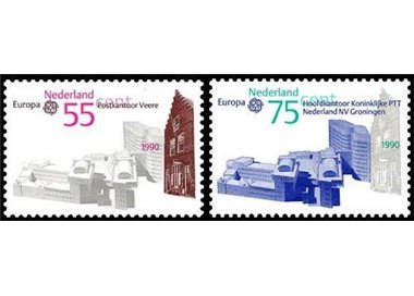 NETHERLANDS 1990 Europe 2v MNH**