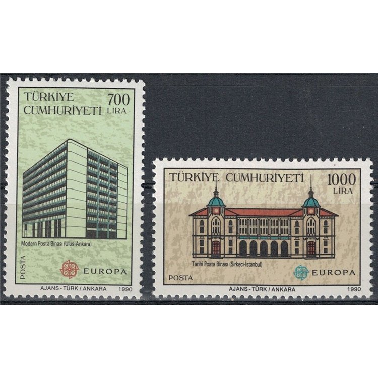 Türkiye 1990 Europe 2v MNH**