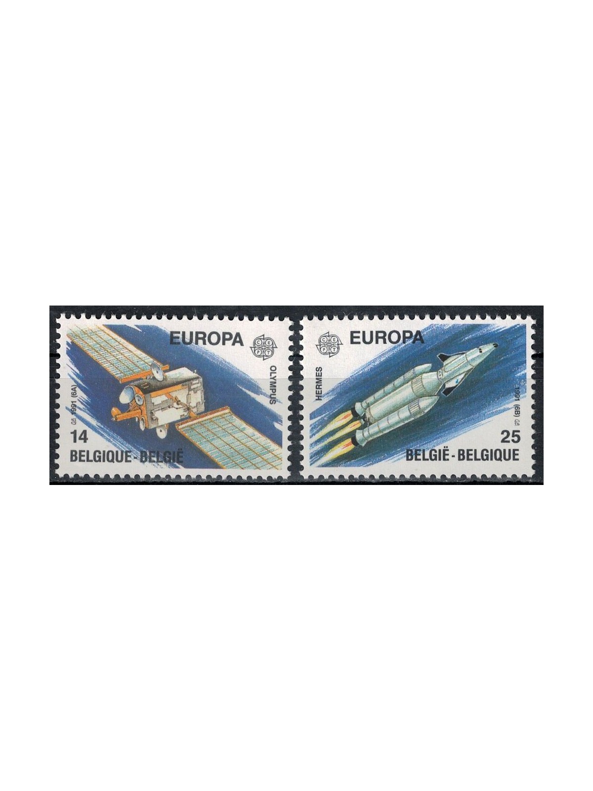 BELGIUM 1991 Europe 2v MNH**