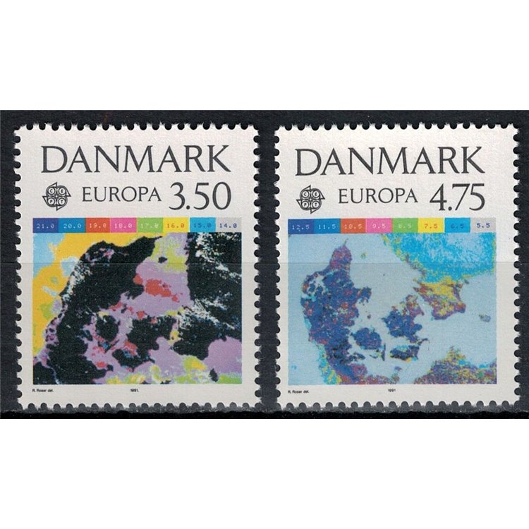 DENMARK 1991 Europe 2v MNH**