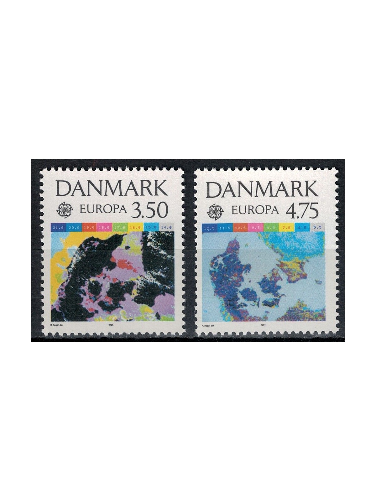 DANIMARCA 1991 Europa 2v MNH**