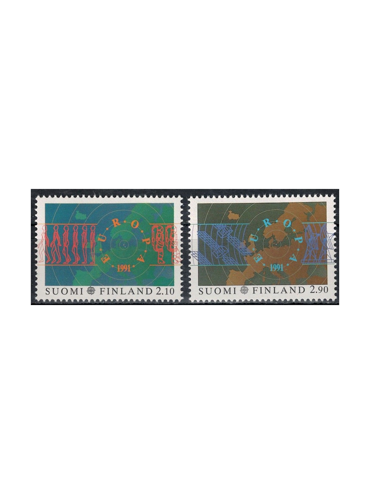 FINLANDIA 1991 Europa 2v MNH**
