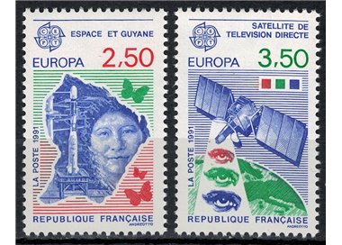 FRANCIA 1991 Europa 2v MNH**