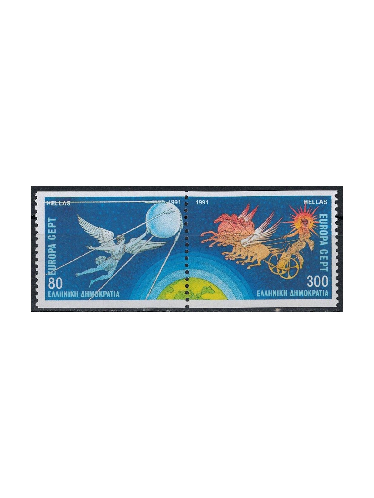 GREECE 1991 Europe (from booklet) 2v MNH**