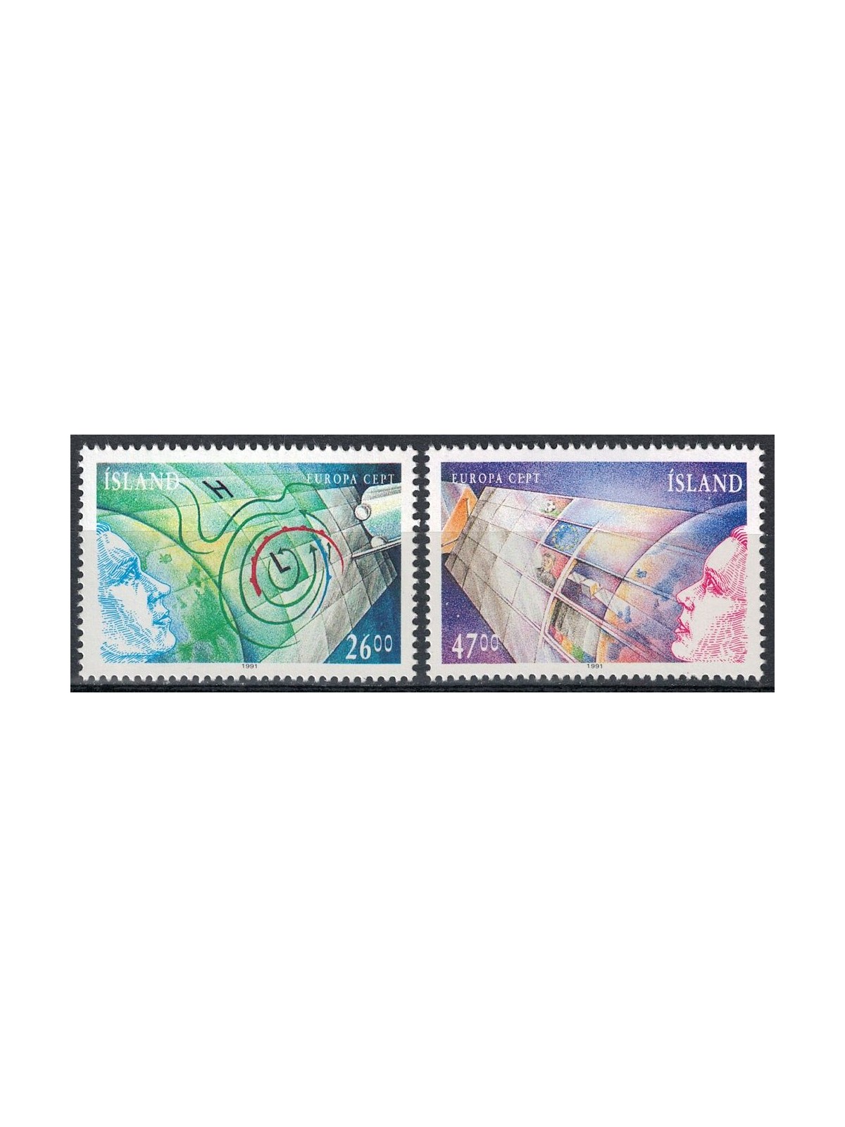 ICELAND 1991 Europe 2v MNH**