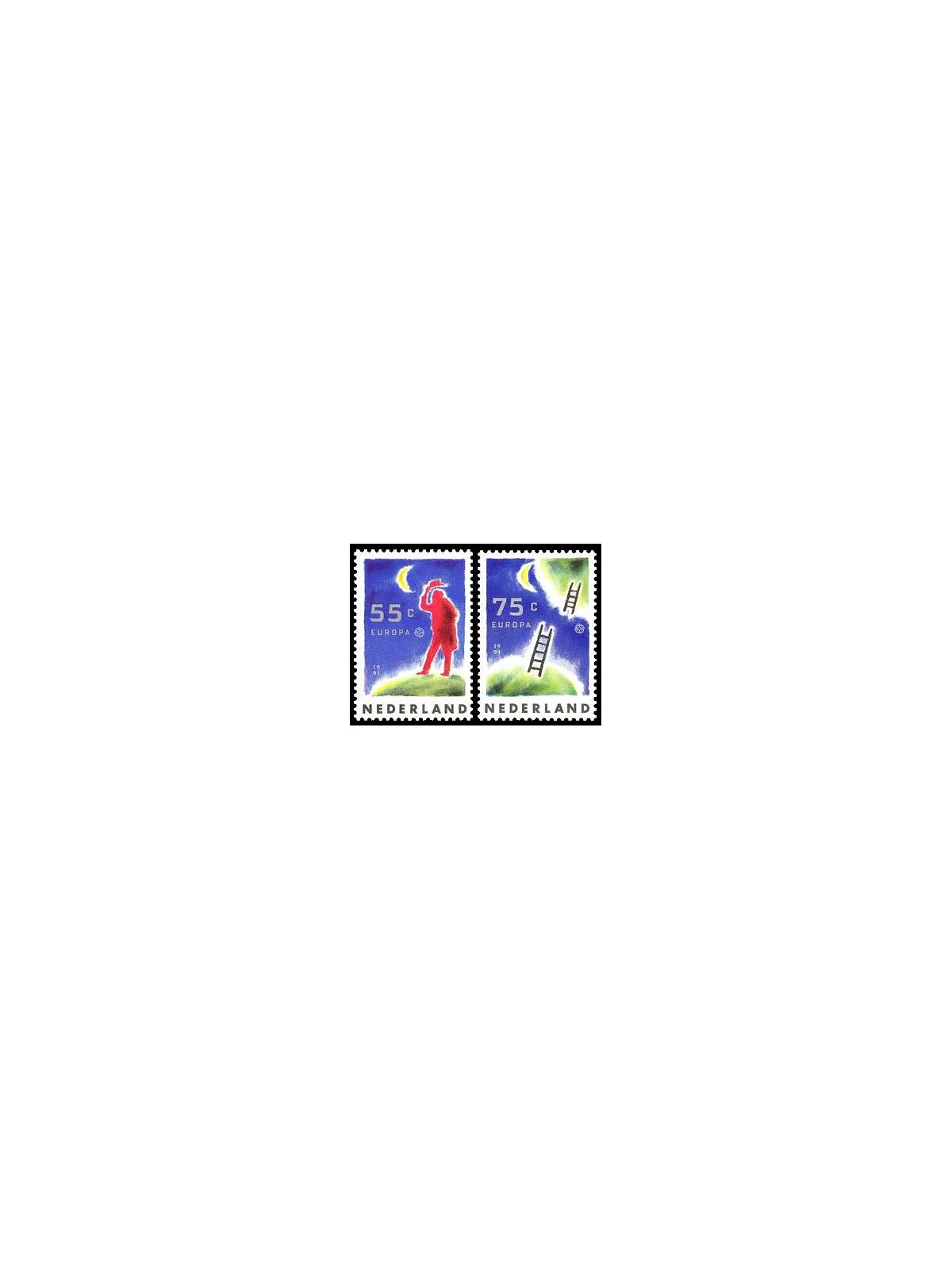 NETHERLANDS 1991 Europe 2v MNH**