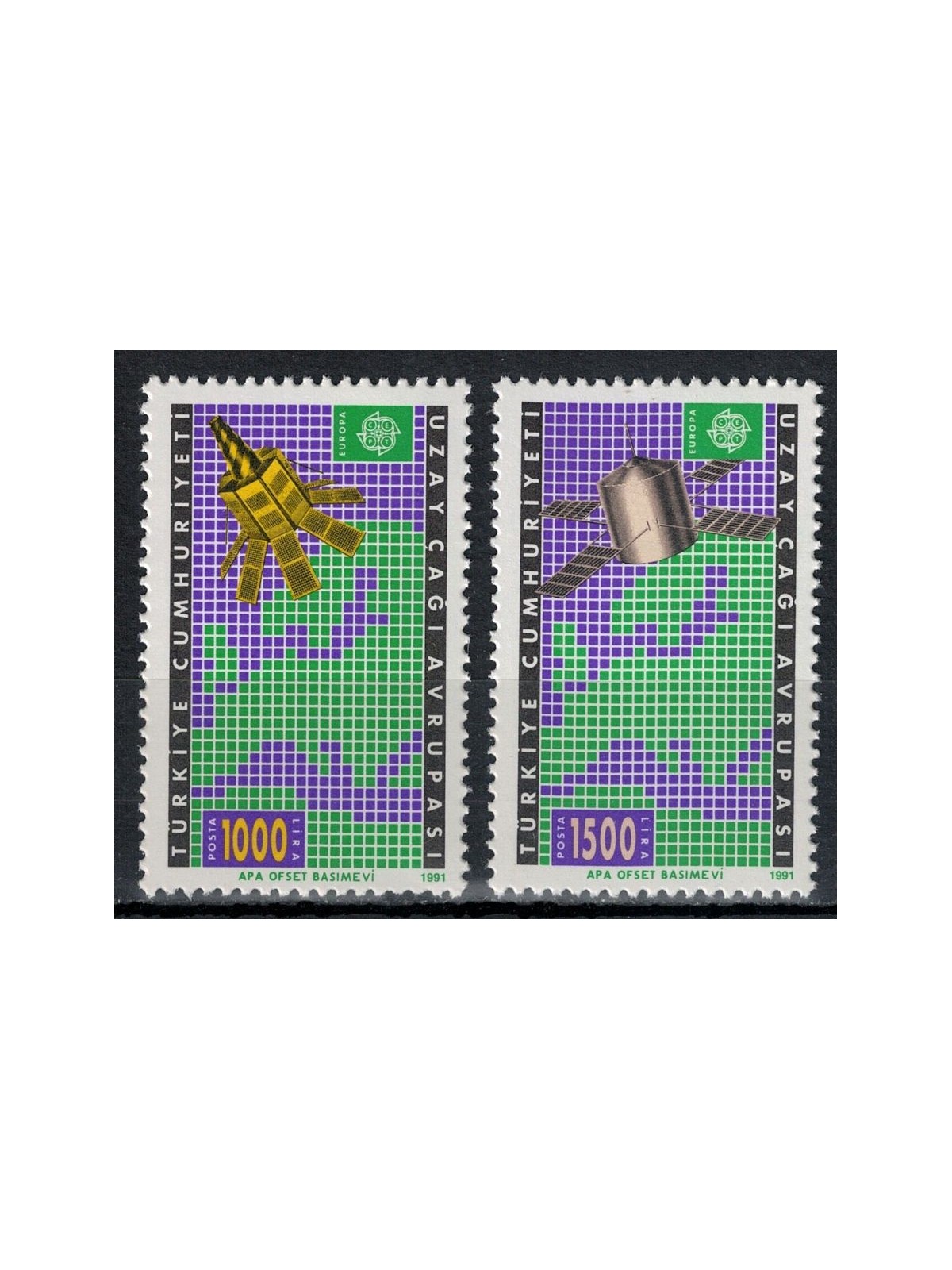 Türkiye 1991 Europe 2v MNH**