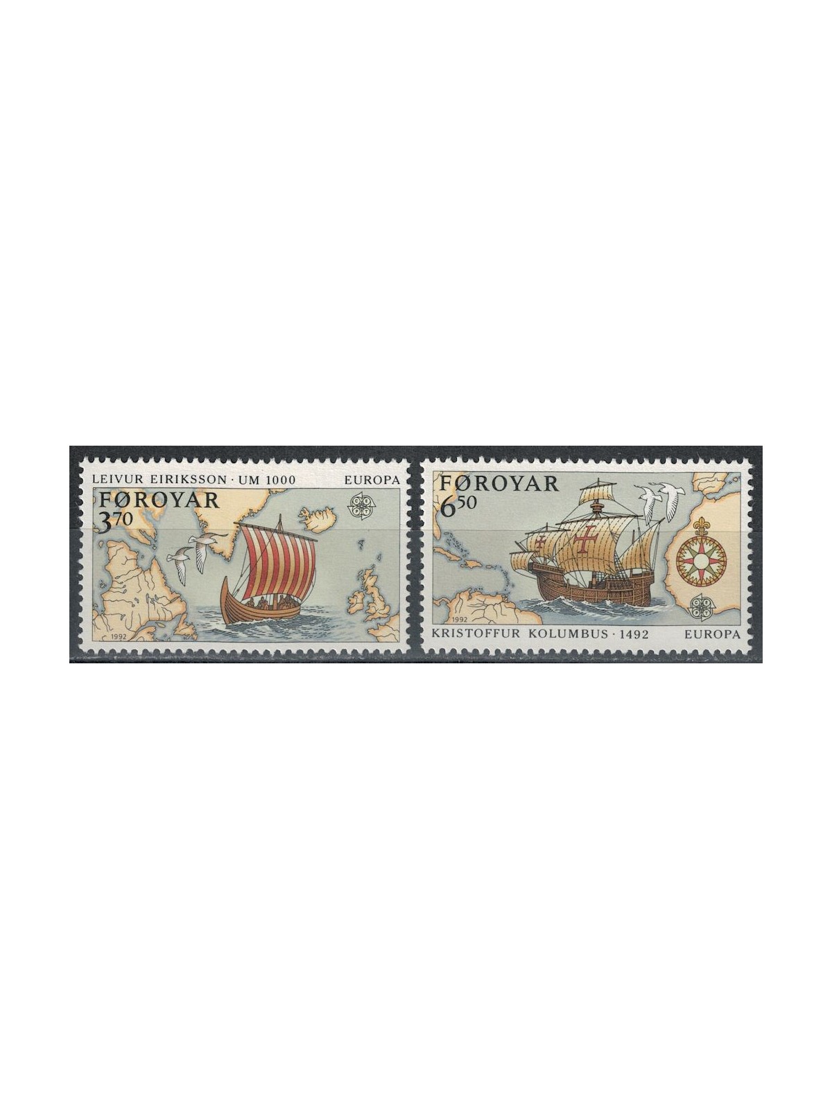 FAEROER 1992 Europa 2v MNH**