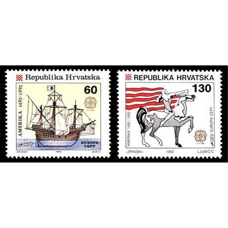 CROATIA 1992 Europe 2v MNH**