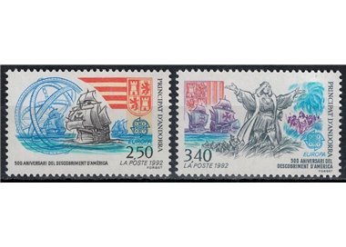ANDORRA FRANCESE 1992 Europa 2v MNH**