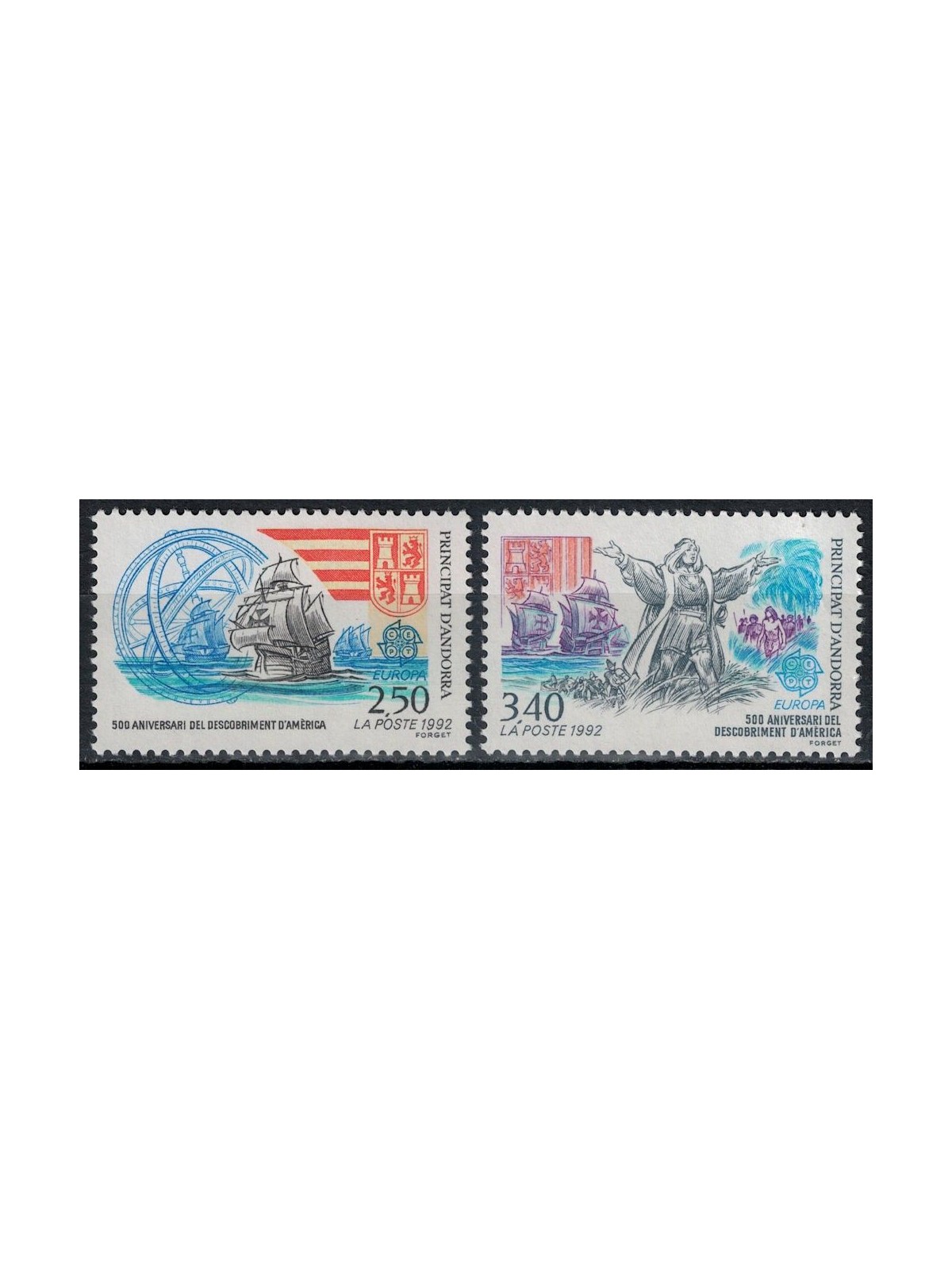 FRENCH ANDORRA 1992 Europe 2v MNH**
