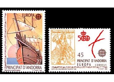 ANDORRA SPANISH 1992 Europe 2v MNH**