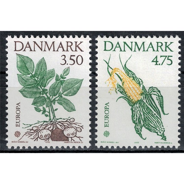DANIMARCA 1992 Europa 2v MNH**