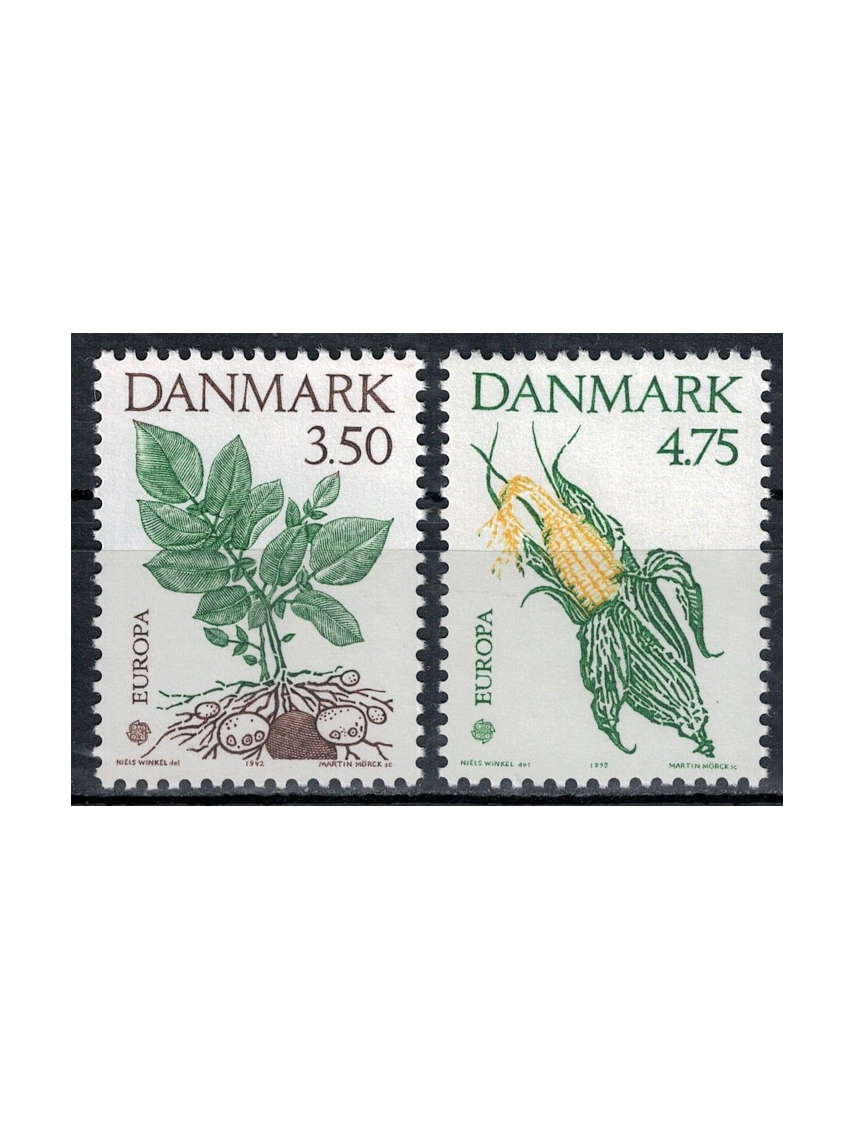 DANIMARCA 1992 Europa 2v MNH**
